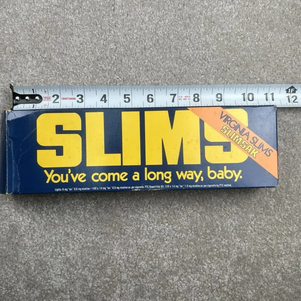Virginia Slims‎ Slimsak Promo 1986 Drawstring Beach Bag  Sports Sack Gym Tote